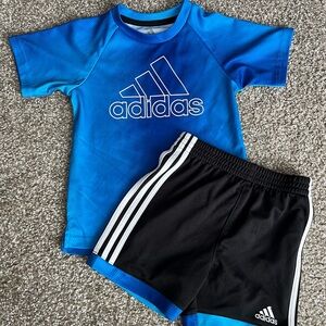 Adidas Blue and Black Apparel